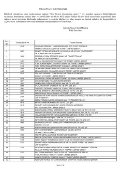 EK-6 : M&uuml;nfesih olmalarına veya sayılmalarına rağmen T&uuml;rk Ticaret