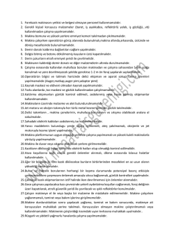 Fore Kazık İşleri Talimatı