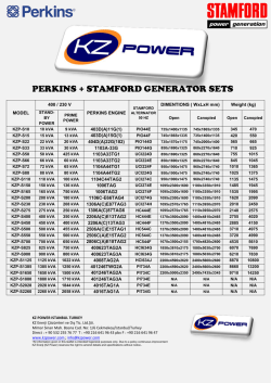 perkıns + stamford generator sets