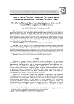 Senaryo Tabanlı &Ouml;ğrenme Yaklaşımının &Ouml;ğrencilerin Kalıtım