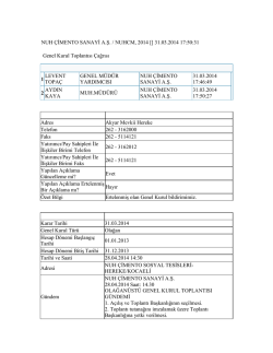 Ertelenmiş Genel Kurul İlanı