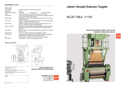 Jakarlı Havajet Dokuma Tezgahı M&Uuml;JET MBJL 1