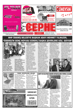 27.03.2014 Tarihli Cephe Gazetesi