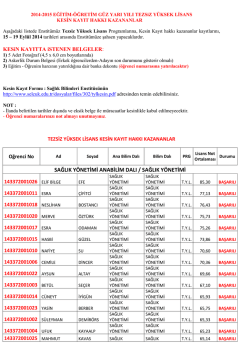sağlık y&ouml;netimi anabilim dalı / sağlık y&ouml;netimi