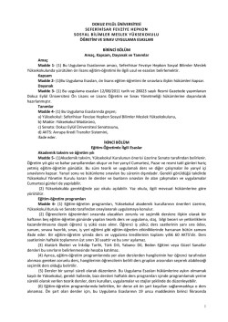 dokuz eyl&uuml;l &uuml;niversitesi seferihisar fevziye hepkon sosyal bilimler