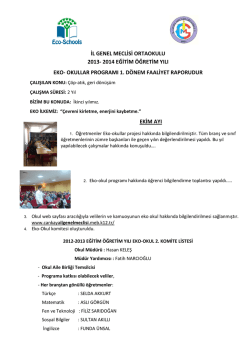 il genel meclisi ortaokulu 2013- 2014 eğitim &ouml;ğretim yılı eko