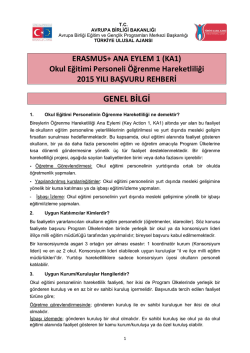 Okul Eğitimi Personel Hareketliliği Başvuru Formu