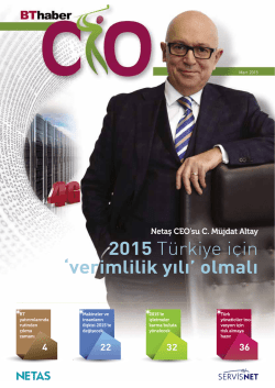 2015 T&uuml;rkiye i&ccedil;in `verimlilik yılı` olmalı
