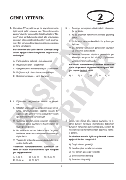 GENEL YETENEK - Memurlar.Net