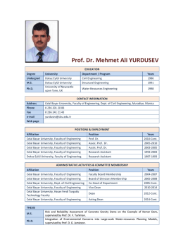 Prof. Dr. Mehmet Ali YURDUSEV - Hasan Ferdi Turgutlu Teknoloji