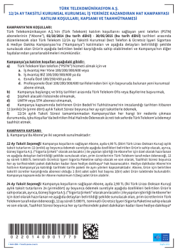 Kampanya Taahh&uuml;tnamesi