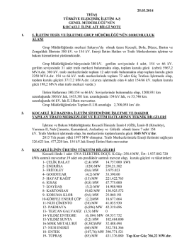 Kocaeli İl Bilgileri - Teiaş 5. İletim Tesis ve İşletme Grup M&uuml;d&uuml;rl&uuml;ğ&uuml;