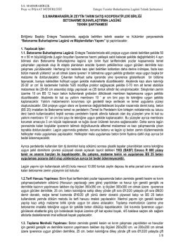 1/8 ssmarmarabirlik zeytin tarım satış kooperatifleri birliği betonarme