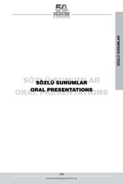 S&Ouml;ZL&Uuml; SUNUMLAR - 50. Ulusal Diyabet Kongresi
