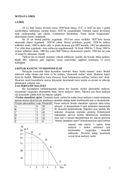 Iktisada Giris Notu