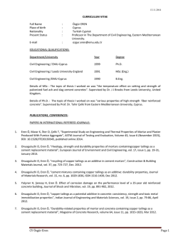 CV &Ouml;zg&uuml;r Eren Page 1 CURRICULUM VITAE Full Name