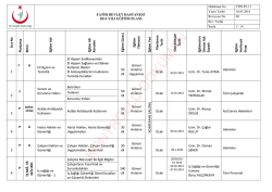 2014 yılı eğitim planı - fatih devlet hastanesi