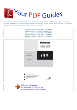Kullanma talimati PANASONIC TX-L42ETW5