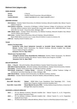 29 Mart 2014 CV &Ouml;zge&ccedil;miş - İT&Uuml; Akademi