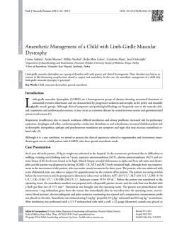 Anaesthetic Management of a Child with Limb-Girdle