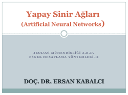 İleri Beslemeli Yapay Sinir Ağları
