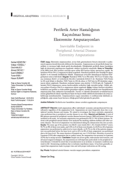 Periferik Arter Hastalığının Kaçınılmaz Sonu