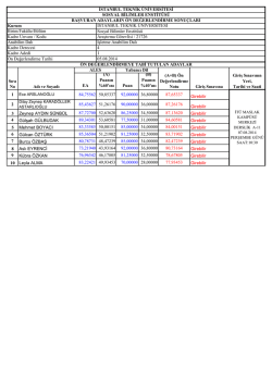 EA - İstanbul Teknik &Uuml;niversitesi