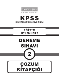 DENEME SINAVI &Ccedil;&Ouml;Z&Uuml;M KİTAP&Ccedil;IĞI