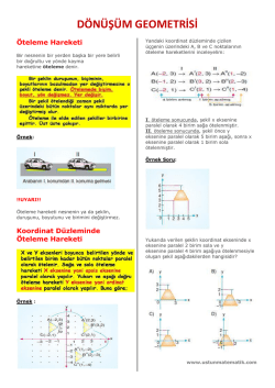 D&Ouml;N&Uuml;Ş&Uuml;M GEOMETRİSİ