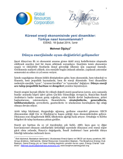 K&uuml;resel enerji ekonomisinde yeni dinamikler: T&uuml;rkiye nasıl