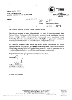 Tarih : / /2014 Sayı - Ankara Sanayi Odası