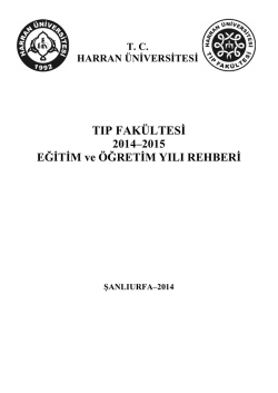 3. sınıf ders programı - Tıp Fak&uuml;ltesi