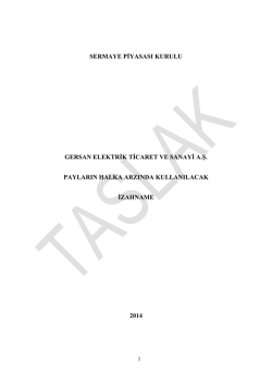Gersan Taslak İzahneme 2014