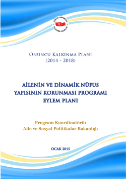Ailenin ve Dinamik N&uuml;fus Yapısının Korunması Programı Eylem Planı