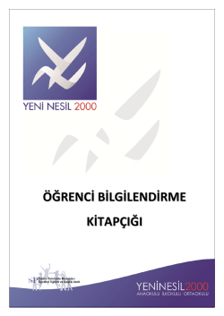 &Ouml;ğrenci Bilgilendirme - &Ouml;zel Yeni Nesil 2000 Okulları, Etiler