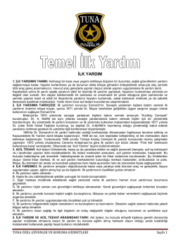 ilk yardım - tuna &ouml;zel g&uuml;venlik