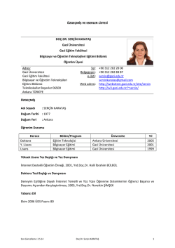 &Ouml;ZGE&Ccedil;MİŞ VE ESERLER LİSTESİ DO&Ccedil;.DR
