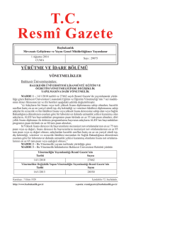 T.C. Resm&icirc; Gazete