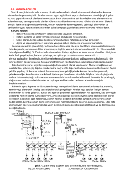8.6. KORUMA R&Ouml;LELERİ Elektrik enerji sistemlerinde koruma