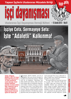 İşte &ldquo;Adaletli&rdquo; Kalkınma! - Uluslararası İş&ccedil;i Dayanışması Derneği