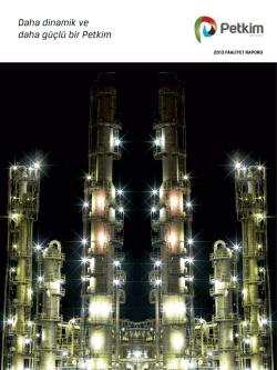 Daha dinamik ve daha g&uuml;&ccedil;l&uuml; bir Petkim