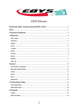 EBYS Klavuzu - Ankara Halk Sağlığı
