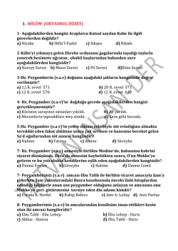 1. BÖLÜM (ORTAOKUL DÜZEY)