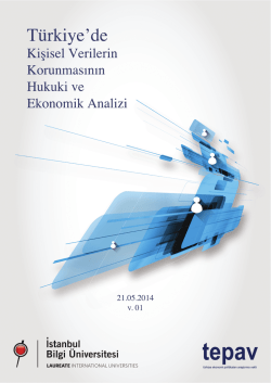 Turkiyede Kisisel Verilerin Korunmasinin Ekonomik ve