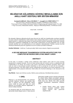 bilgisayar ağlarında g&uuml;venli mesajlaşma i&ccedil;in akıllı