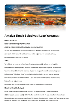 Antalya Elmalı Belediyesi Logo Yarışması