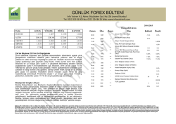 G&Uuml;NL&Uuml;K FOREX B&Uuml;LTENİ