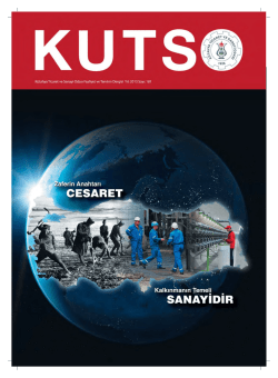 kutso dergi sayı 181 - K&uuml;tahya Ticaret ve Sanayi Odası