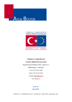 Aylık B&uuml;lten Mart 2014 - Avrupa Birliği Bakanlığı