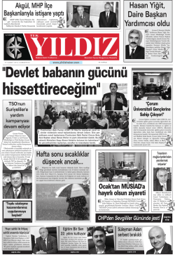 Günlük Gazetenin Tamamını Okumak İçin TIKLAYIN